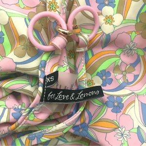 For Love And Lemons Devon Floral Cut Out One Piece XS